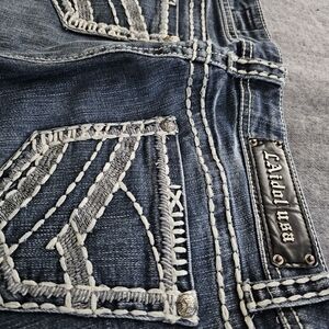 L.A. idol Women's Jeans with White Stitching